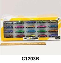 Kids Sliding Alloy Car Toy Set 20 Pack Gift Play Set C1203B
