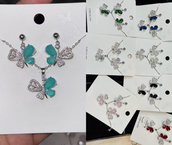 Butterfly Shaped Locket Set with chain - Image 4