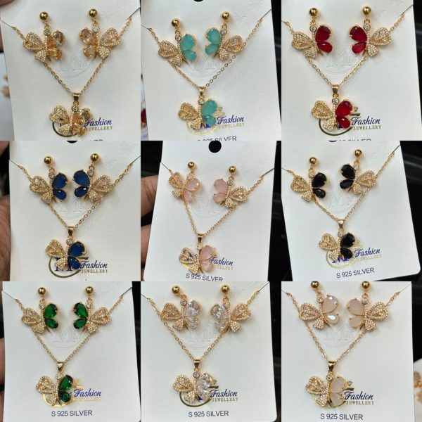 Butterfly Shaped Locket Set with chain - Image 2