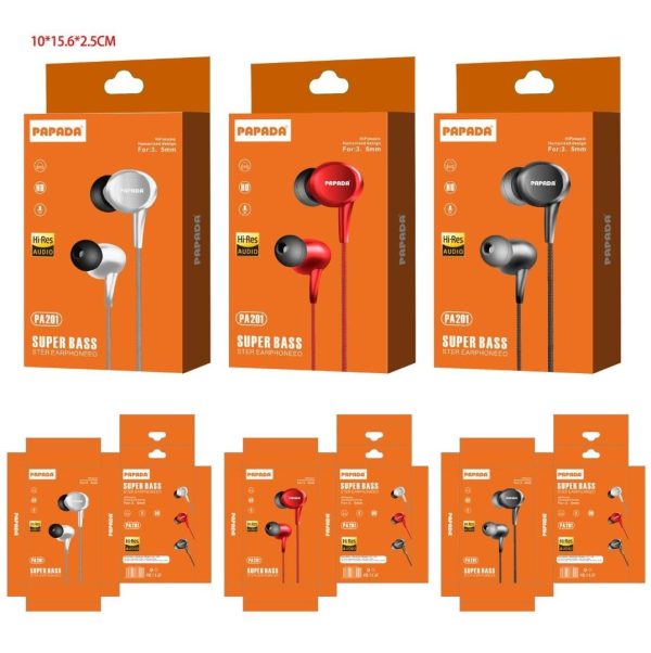 HAND FREE PAPADA HEDSET Stylish 3.5mm Wired Headphones with Microphone