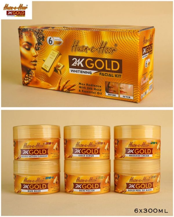 Husn-e-Hoor Gold Facial Kit | Home & Salon 300ml