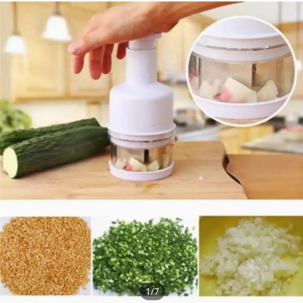 Handy Press Chop Onion Vegetable Chopper Cutter with Stainless Steel Cutting Knife Kitchen Gadget - Image 6