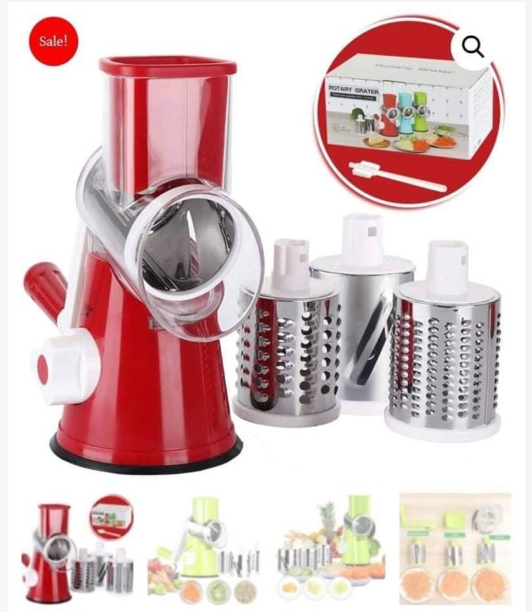 Rotary Cheese Grater Slicer Multifunction Manual Vegetable Cutter Slicer Grinder - Image 2