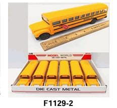 Castle Toys Classic Long-Nose School Bus Die-Cast Model F1129-2