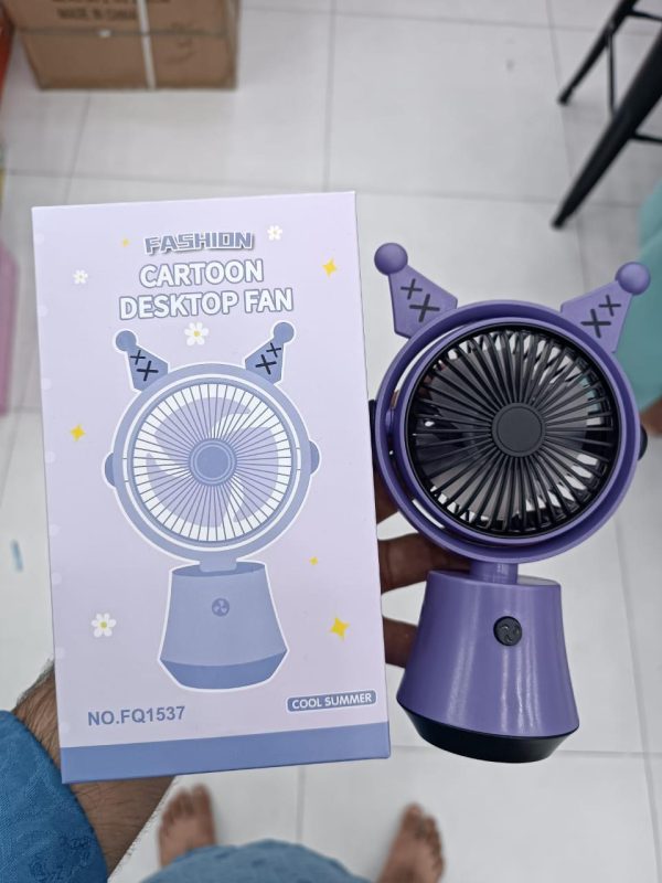 Cute girl with cartoon small fan FQ1537 - Image 3