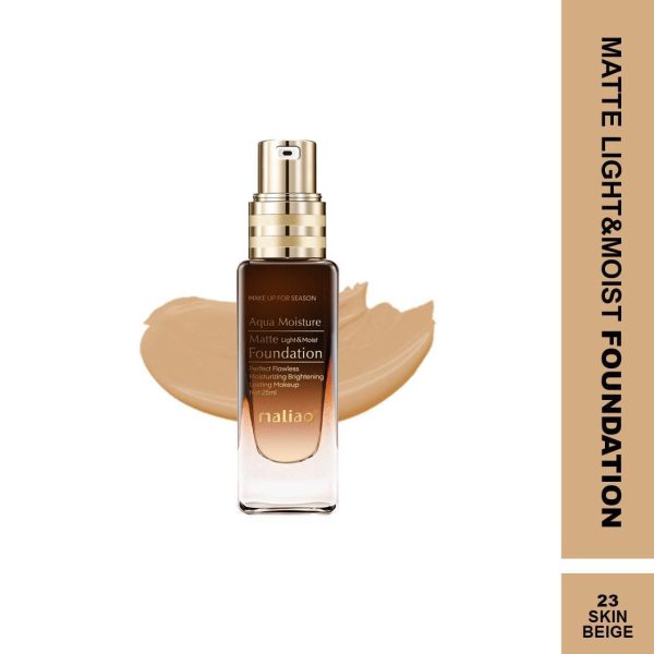Maliao Aqua Moisture Matte Light & Moist Foundation Hydrating Matte Finish - Image 2