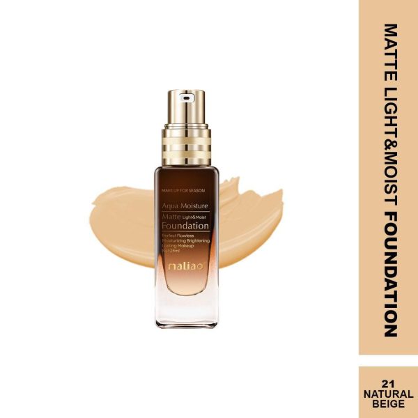 Maliao Aqua Moisture Matte Light & Moist Foundation Hydrating Matte Finish - Image 3