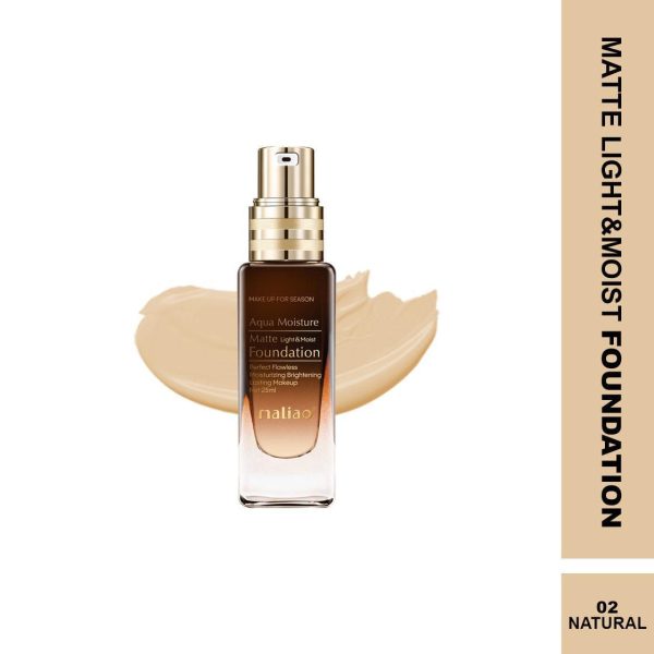 Maliao Aqua Moisture Matte Light & Moist Foundation Hydrating Matte Finish - Image 4