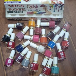MISS ROSE BRANDED ULTIMATE PEEL-OFF NAIL POLISH ULTRA LONG-LASTING 24 pc