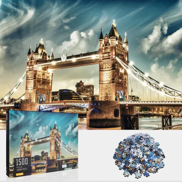 London Tower Bridge 1500 Piece Puzzle For Kids
