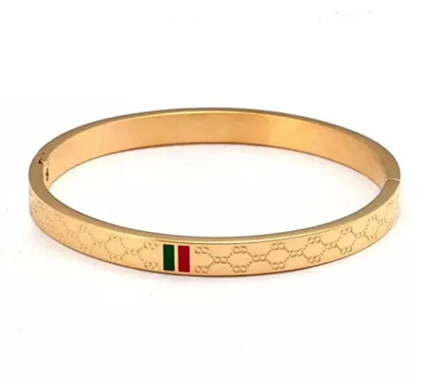 Stylish And Elegant Golden Handcuff Bracelet For Girls And Women. - Image 2