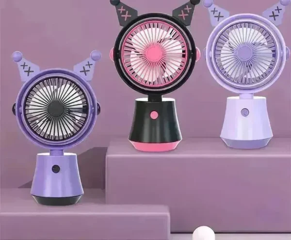 Cute girl with cartoon small fan FQ1537