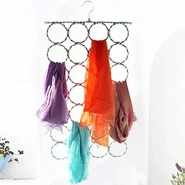 Scarves Holder Collapsible Space-Saving Plastic Shawl Towels Hanger for Wardrobe - Image 5
