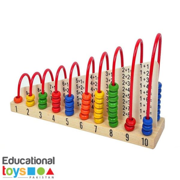 Wooden Abacus Calculation Mathematics Shelf –Abacus for Math Skills For Kids - Image 2