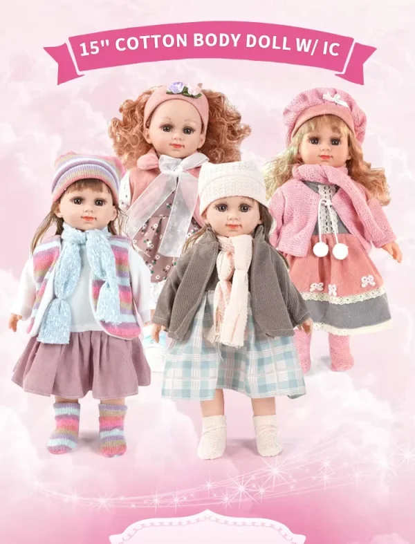 Beautiful Silicone Baby Fashion Dolls Set For Girls 