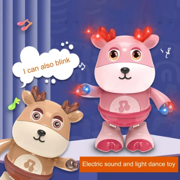 Dancing Cute Deer Eye-catching Educational Little Deer Toy For Kids. - Image 5