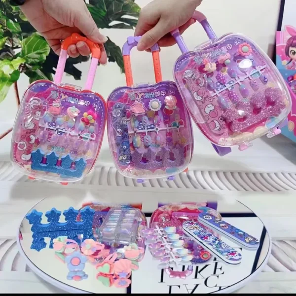 Girl Princess DIY NAIL CARE Jewelry Box Trolley Box HS0059E - Image 3