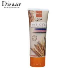 Disaar Rice Face Scrub Reveals a Brighter Complexion.