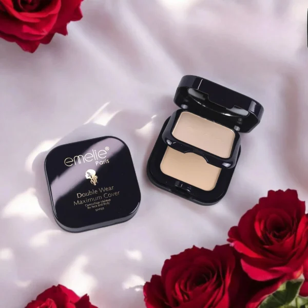 Emelie Double Wear Maximum Cover Pressed Powder - Image 2