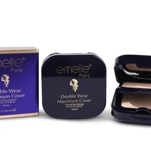Emelie Double Wear Maximum Cover Pressed Powder