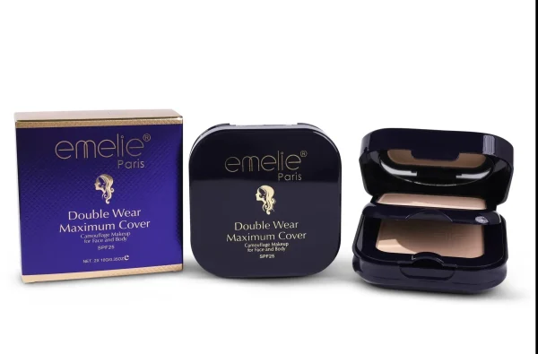 Emelie Double Wear Maximum Cover Pressed Powder