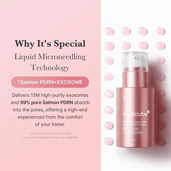 Medicube PDRN Pink Collagen Exosome Shot Serum 2000 - 30ml - Image 4