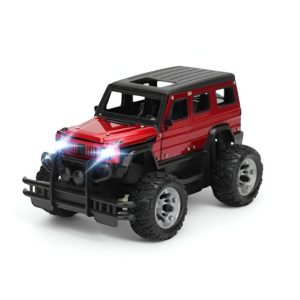 Off-Road Metal Body Rechargeable Remote Control Rock Climbing Racing Car with LED Lights For Kids.