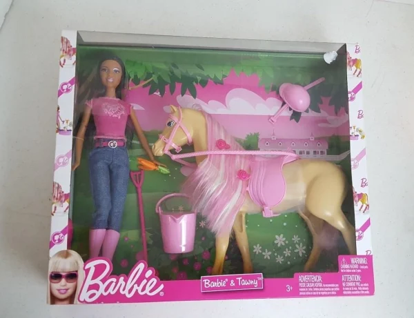 Mattel Barbie & Tawny Horse Doll Playset Rare African American Version