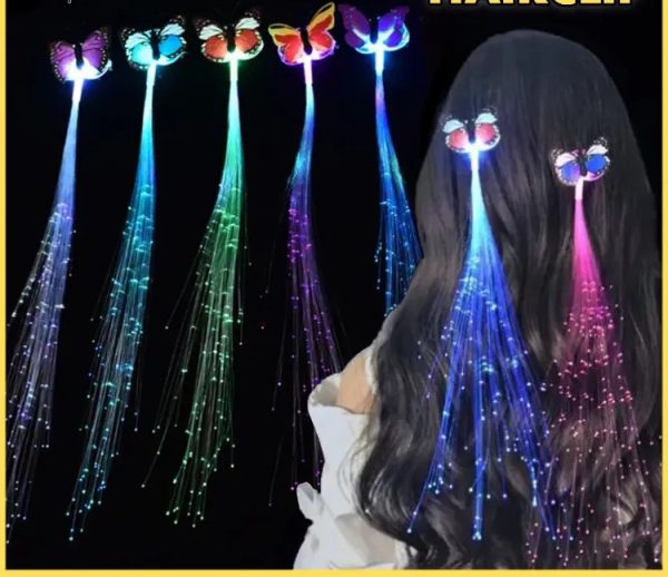 Jashn E Azadi  Special LED Hair Pony Tails For Girls 12 PCS: