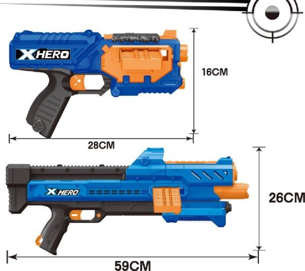 X-Hero Storm Trooper Gun Toy, Soft Shells Chaos Blaster, Orbit X-Action  - Image 2