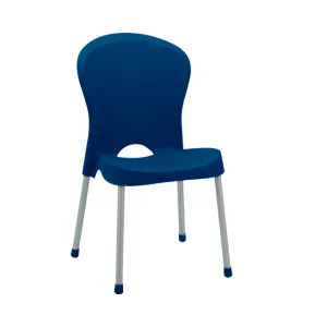 Boss BP-310 Denny Max Armless Chair with Silver Legs