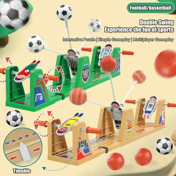 Swing Football Basketball Board Game with Scoreboard - Image 4