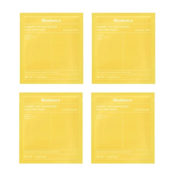 Biodance Radiant Vita Niacinamide Real Deep Mask 4 piece - Image 6