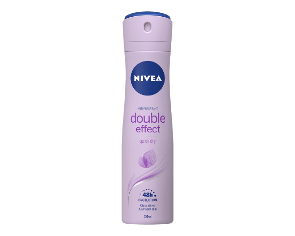NIVEA Double Effect Quick Dry Deodorant Spray, 48 H Protection, For Women, 150 ml.