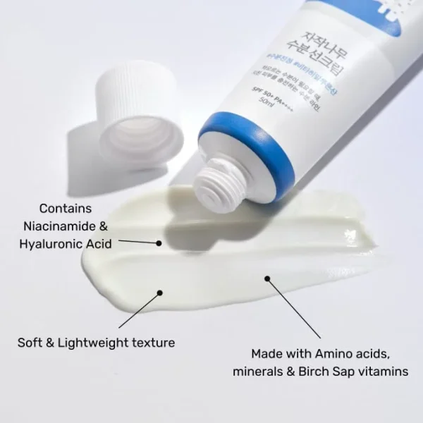 2 Pack Round Lab Birch Juice Moisturizing Sun Cream 50ML Set SPF50+ PA++++ - Image 7