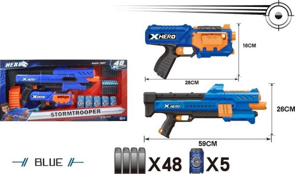 X-Hero Storm Trooper Gun Toy, Soft Shells Chaos Blaster, Orbit X-Action  - Image 3