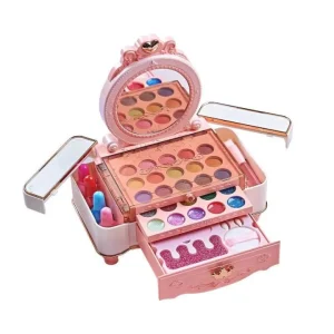 Pretend Play Party Toys Makeup Kit, Children Cosmetics Set, Nail Polish Makeup Set With Mirror, Beauty Kit For Girls.
