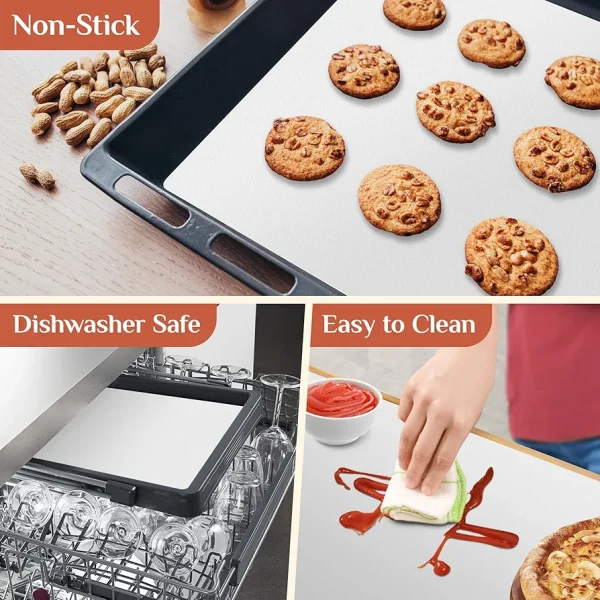 Silicone Baking Mat, Baking Sheet, Non-Stick Reusable Dough And Pastry Mat - Image 4