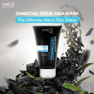 Vince Activated Charcoal Scrub Face Wash for Men 120 ML: