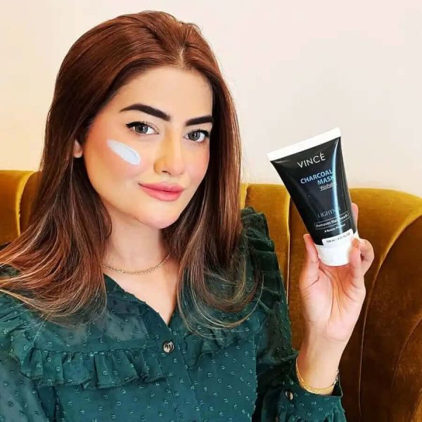 Vince Charcoal Mask Washable, removes Blackheads, 120 ml. - Image 2