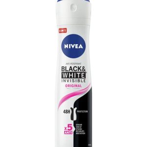 Nivea Black & White Invisible Original Body Spray For Women, 48 H Protection, 150 ml