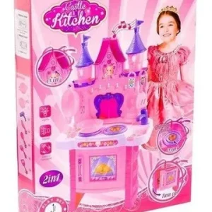 Castle Style Kitchen Set, Pretend Play Kitchen Set for Girls