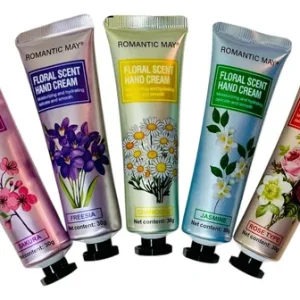 Floral Scent Hand Cream, Mini Hand Lotion, Moisturizing Hand Care Cream for Dry Cracked Hands 30 g.