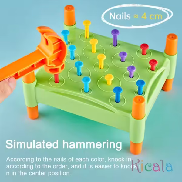 Montessori Education Pounding Nail Game Hammer Nail Board Game For Kids - Image 2