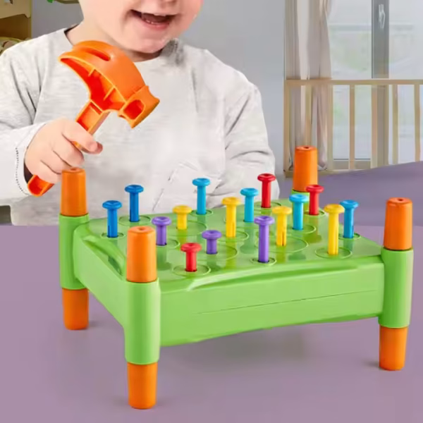 Montessori Education Pounding Nail Game Hammer Nail Board Game For Kids - Image 3