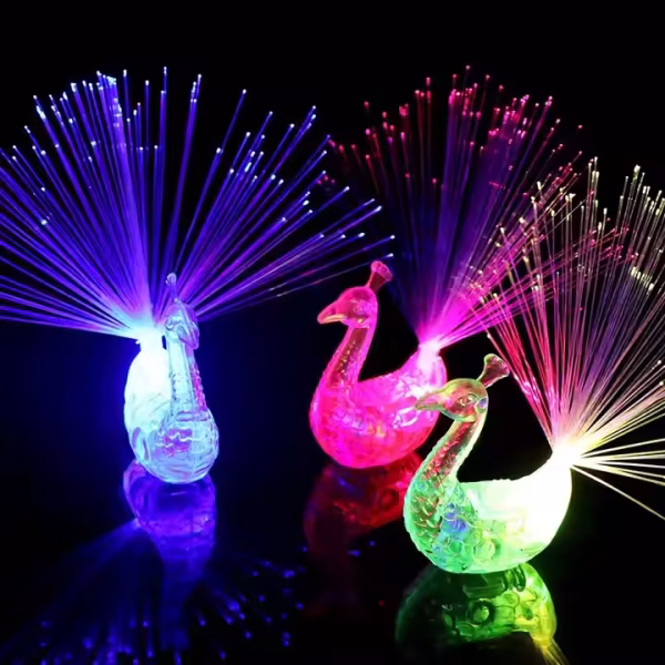 Peacock Design Led Light up Rings Party Gadgets Toys for Children(14 August Special) - Image 9