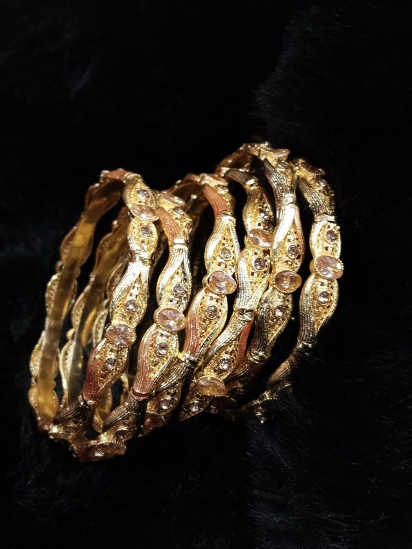 Casting Made Bangles Set of 6 pc Exclusive By Unique Fancy Jewelry. - Image 2