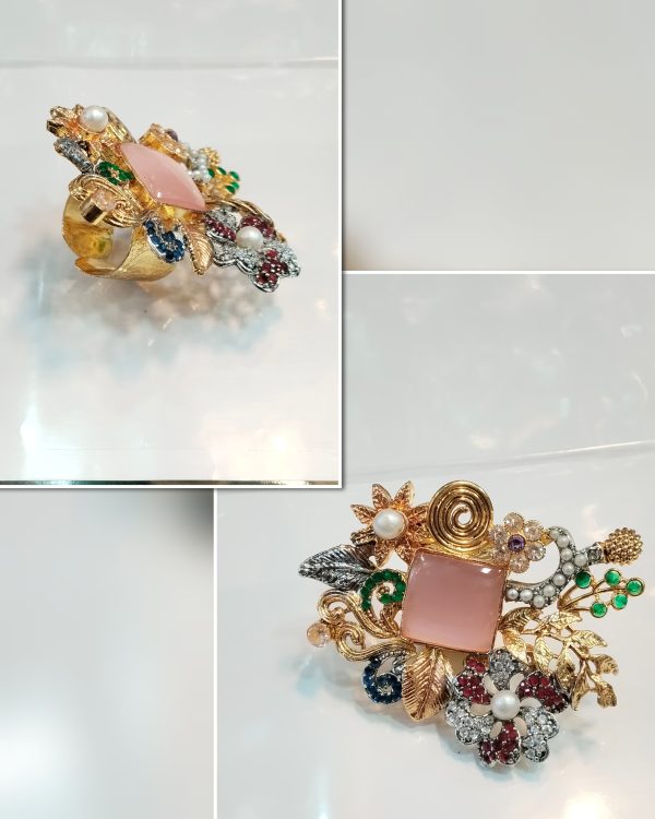 Unique And stylish casting Made Zircon stones Adjustable Ring Exclusive By Unique Fancy Jewellery. - Image 14