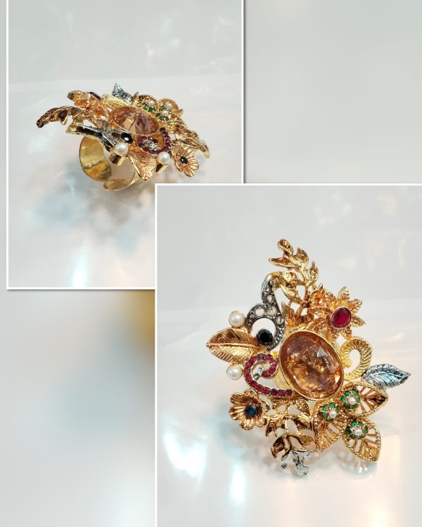 Unique And stylish casting Made Zircon stones Adjustable Ring Exclusive By Unique Fancy Jewellery. - Image 10