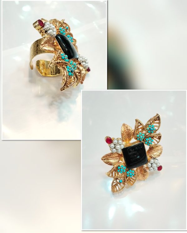 Unique And stylish casting Made Zircon stones Adjustable Ring Exclusive By Unique Fancy Jewellery. - Image 8